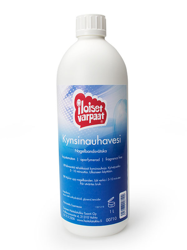 Iloiset varpaat -kynsinauhavesi, 1 l, täyttöpullo Iloiset varpaat -kynsinauhavesi, 1 l, täyttöpullo