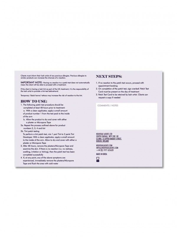 CeraLashLift System Patch Test allergiatesti 6 kpl