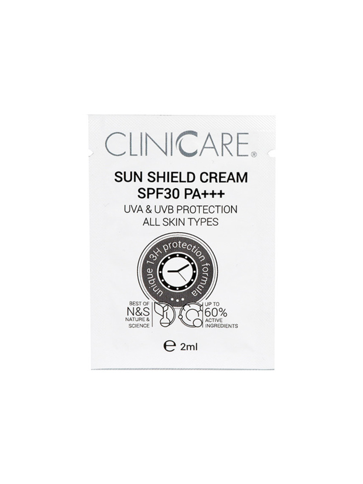 CLINICCARE Sun Shield Silky Cream SPF30 NÄYTE Suomen Hoitolatukku