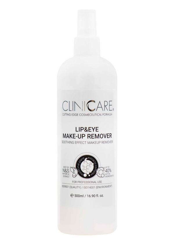 CLINICCARE Silky Lip & Eye make-up remover 500 ml