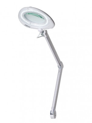 LED-suurennuslamppu, pöytäkiinnitteinen, valk. LED-suurennuslamppu, pöytäkiinnitteinen, valk.