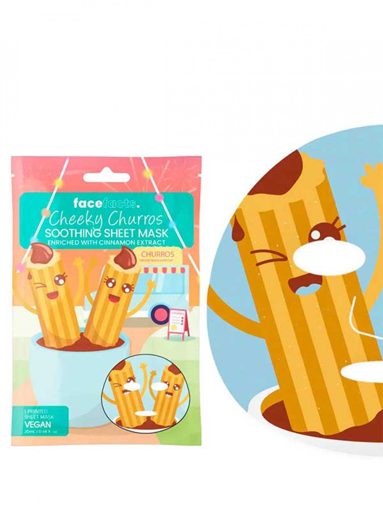 Face Facts kangasnaamio Cheeky Churros 1 kpl Face Facts kangasnaamio Cheeky Churros 1 kpl