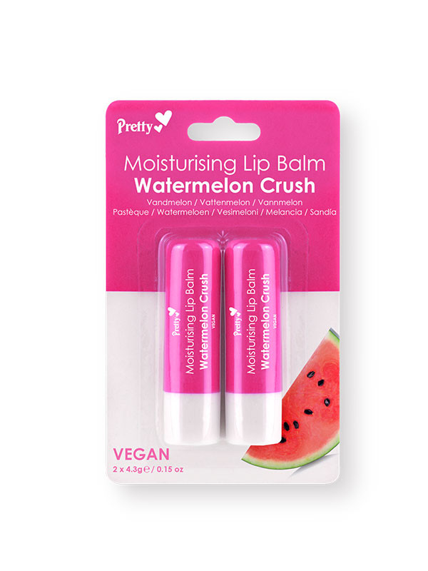 Pretty Moisturising Lip Balm Watermelon Crush x 2