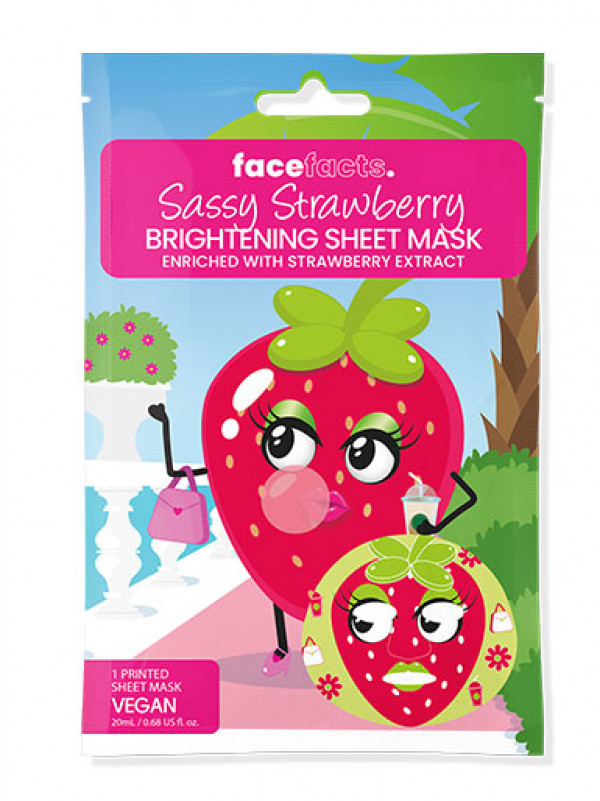 Face Facts kangasnaamio Sassy Strawberry 1 kpl
