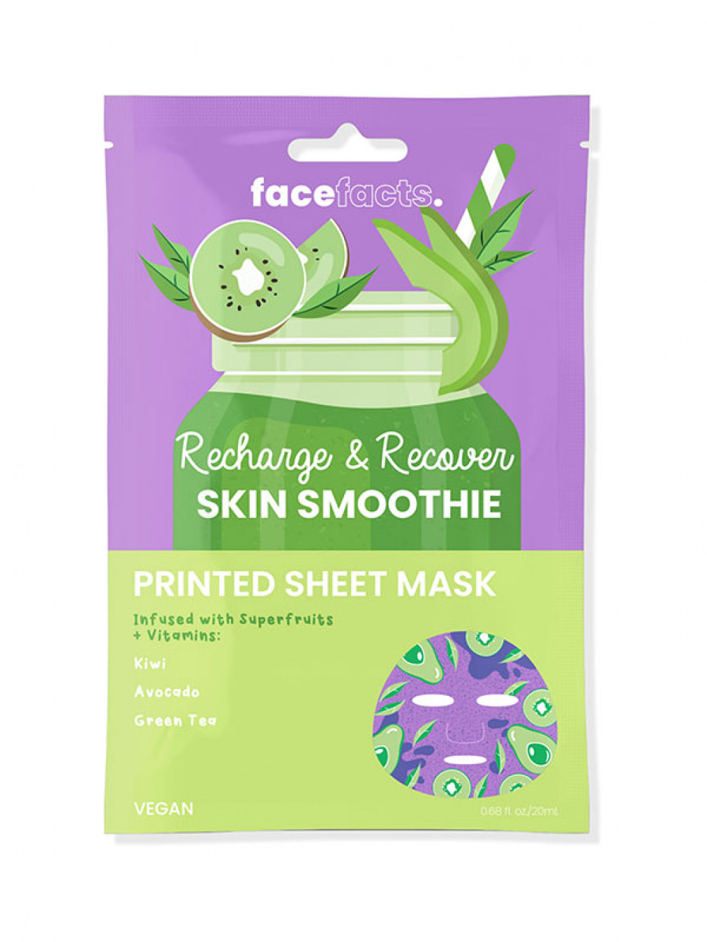 Face Facts kangasnaamio, Aloe Vera Face Facts kangasnaamio, Aloe Vera