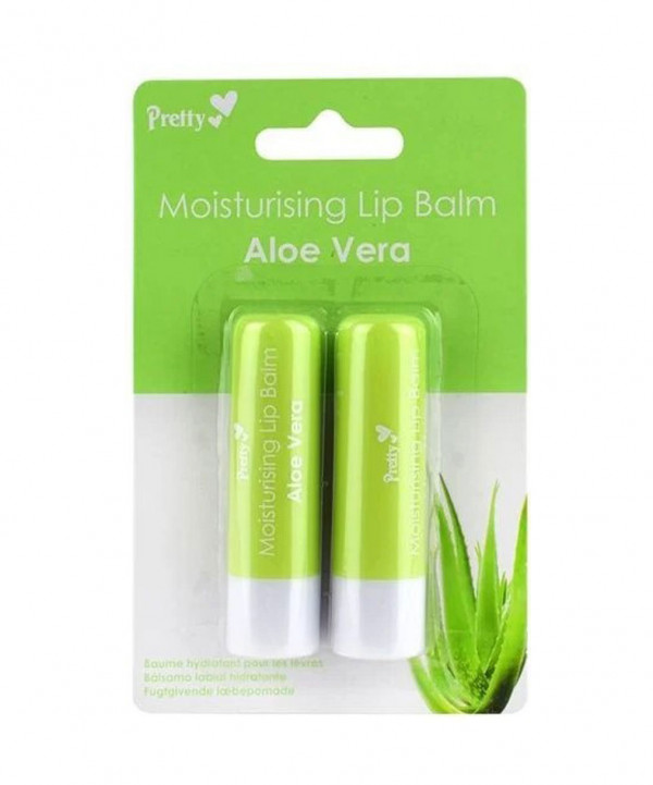 Pretty Moisturising Lip Balm - Aloe Vera x 2