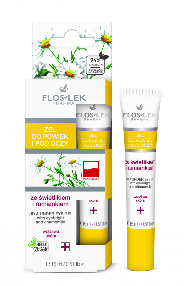 FLOSLEK Lid&under eye gel 15ml, chamomile