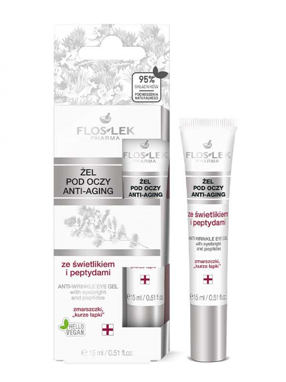 FLOSLEK Lid&under eye gel 15ml, peptides FLOSLEK Lid&under eye gel 15ml, peptides
