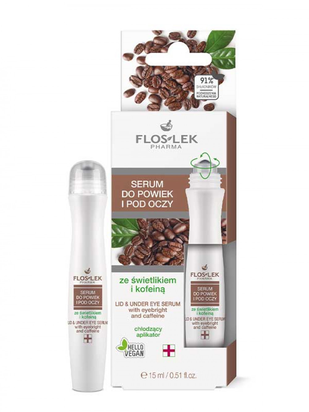 FLOSLEK Lid&under eye gel 15ml, caffeine FLOSLEK Lid&under eye gel 15ml, caffeine