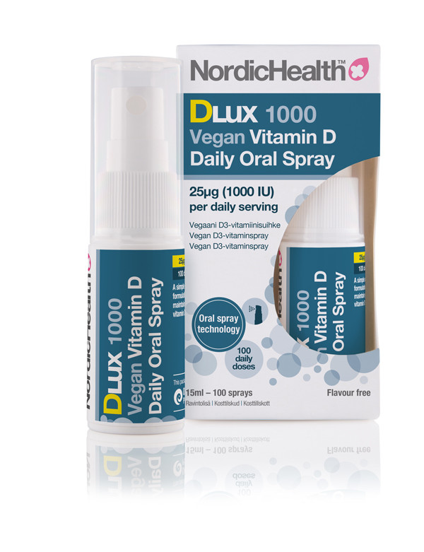 Nordic Health Dlux1000 Vegan D3-vitamiinisuike