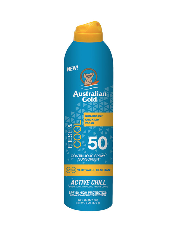 Australian Gold Cont Spra Acitiv Chill 177ml SPF50 Australian Gold Cont Spra Acitiv Chill 177ml SPF50