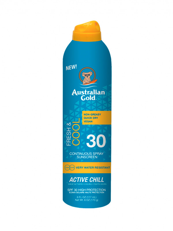 Australian Gold Cont Spra Acitiv Chill 177ml SPF30 Australian Gold Cont Spra Acitiv Chill 177ml SPF30