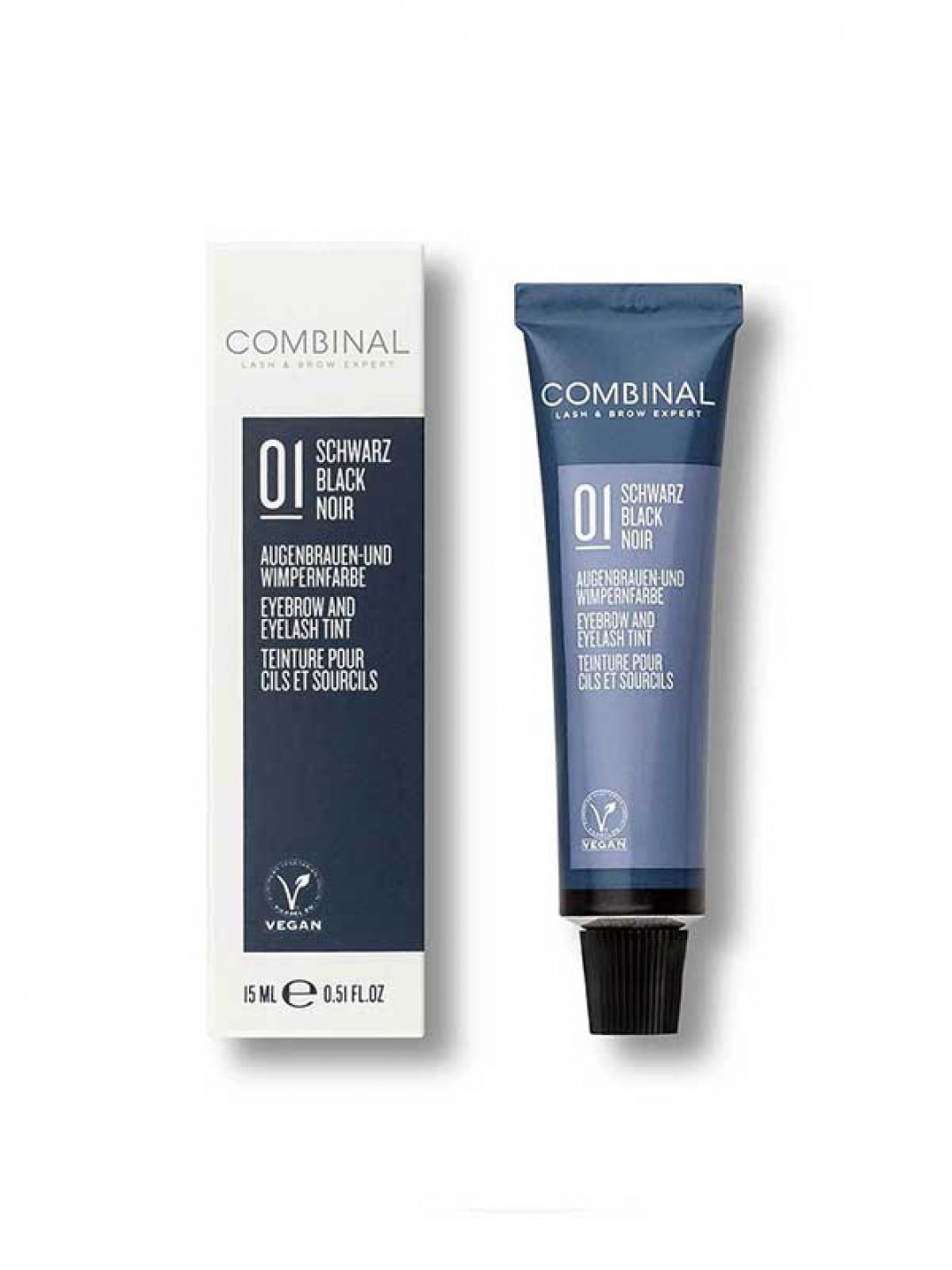 Combinal Eyebrow and Eyelash Tint Black/musta 15ml Combinal Eyebrow and Eyelash Tint Black/musta 15ml